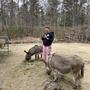Resident with Donkeys