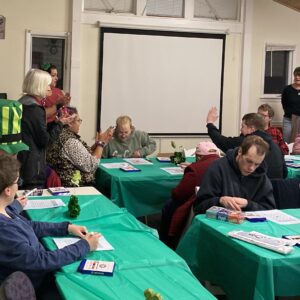 Adult Residents participating in Bingo Night