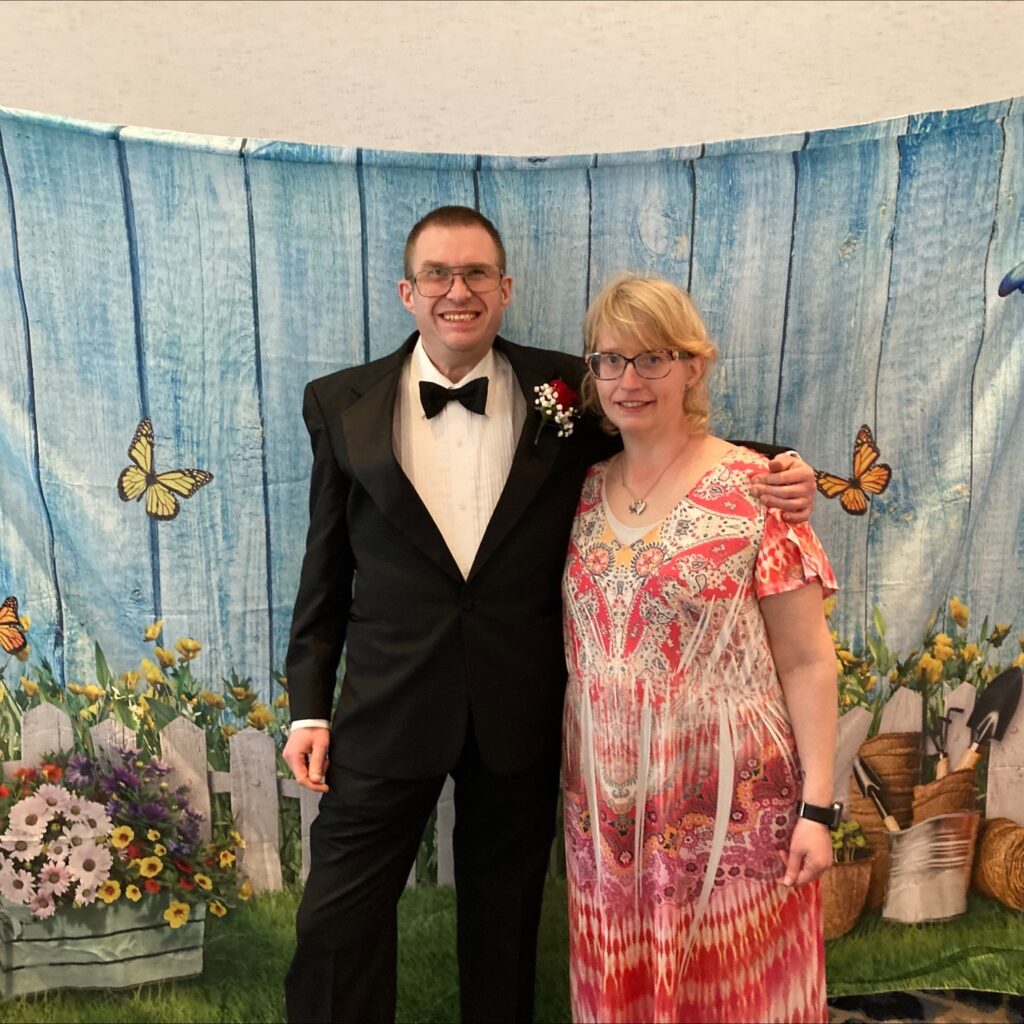 Two Latham Centers Adult Residents at a dance.